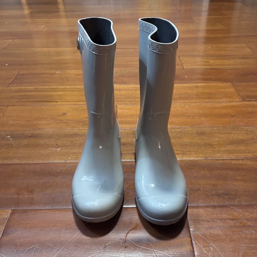 UGG Sienna Grey Rain Boots Waterproof‎ Rubber| Wmn's Size 6